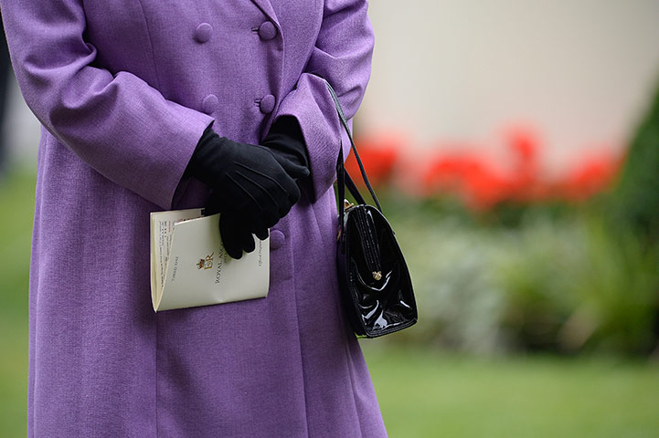 Tom's Ladies day: The Queen keeps a tight hold of her racecard