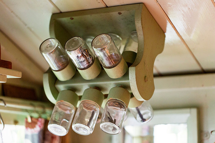 The Selby: A herb rack filled with screws