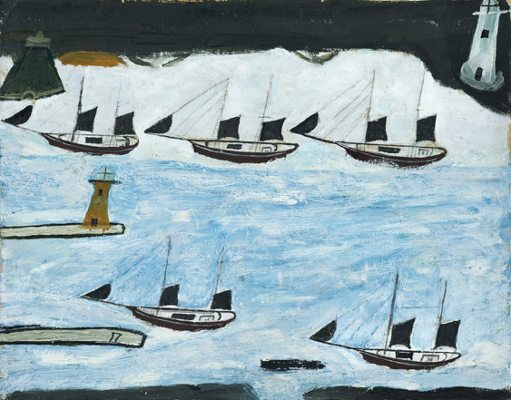 Art Everywhere: Alfred Wallis, Five Ships, Mount's Bay, c.1928