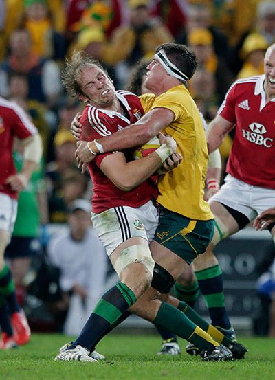 Lions gallery: Alun Wyn Jones and Kane Douglas clash