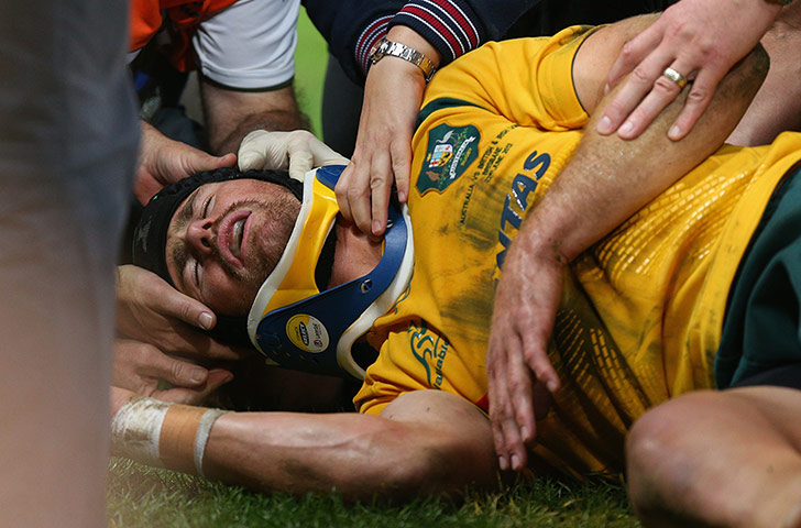 Lions gallery: Pat McCabe injured