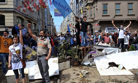 Protesters in Istanbul