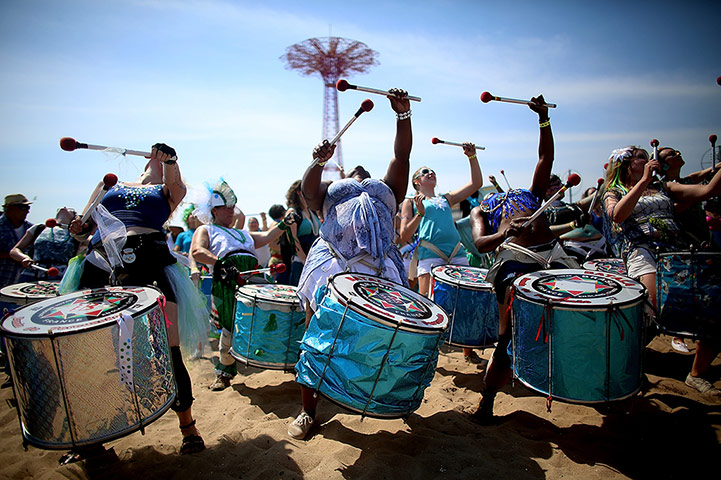 weekend in pictures: ***BESTPIX*** Sea Creatures Come Out For Coney Island's Mermaid Parade