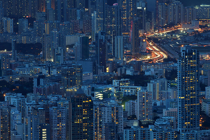 weekend in pictures: A general view of residential and commercial buildings in Hong Kong. Hong K