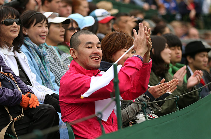 Wimbledon day one: Misaki Doi fans