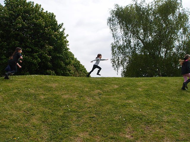 Your Pictures - Pursuit: girl running between trees