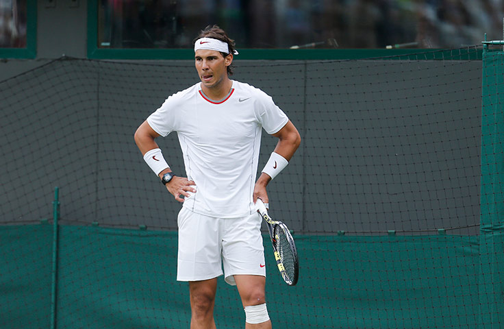 Nadal v Darcis: Nadal dejected