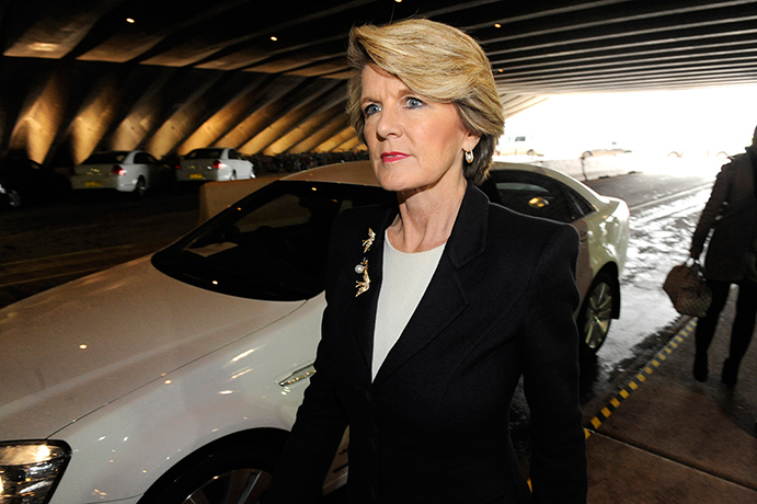 Deputy liberal leader Julie Bishop arrives 