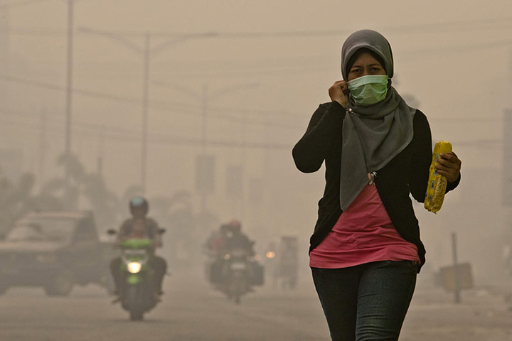 Indonesia Fires: Forest Fires Cause Smog in Dumai City Riau Province