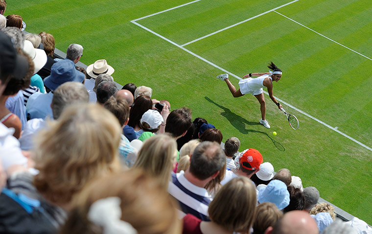Tom Wimbo day 2: Heather Watson fails to return a serve