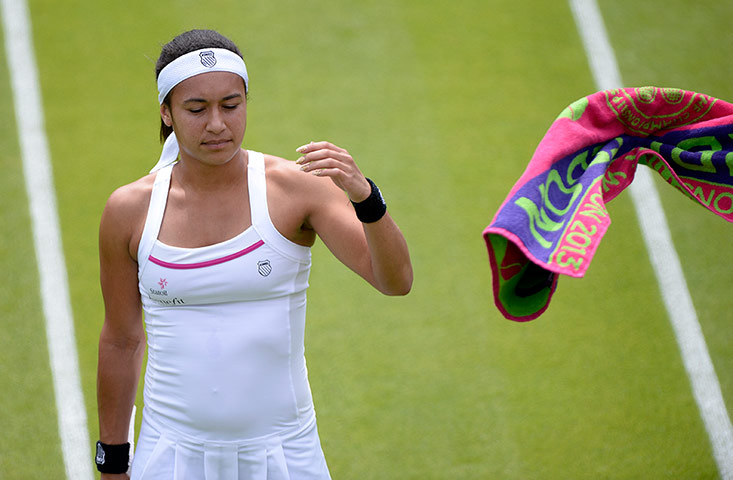 Tom Wimbo day 2: Heather Watson throws her towel