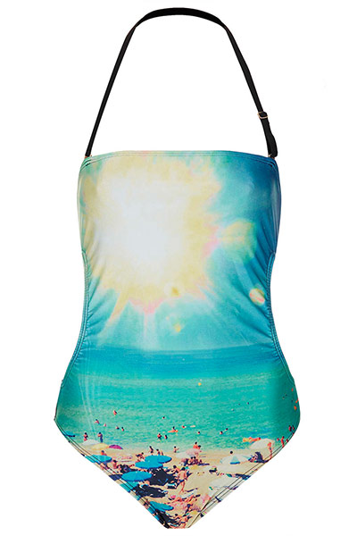 Swimsuit gallery: Beach print swimsuit