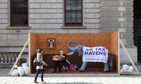 Campaigners point out that  George Osborne is ignoring the 'elephant in the room' – tax havens.