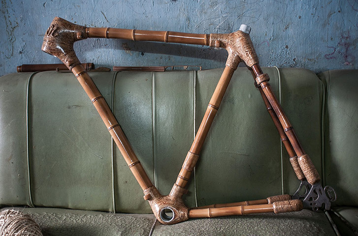 Bamboo bikes: Indonesian Craftsmen Use Bamboo To Make Bike