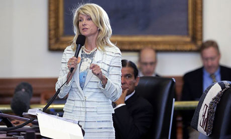 Wendy Davis during her Texas Senate filibuster