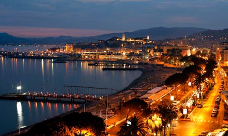 A general view of the Croisette from the Carlton hotel in Cannes