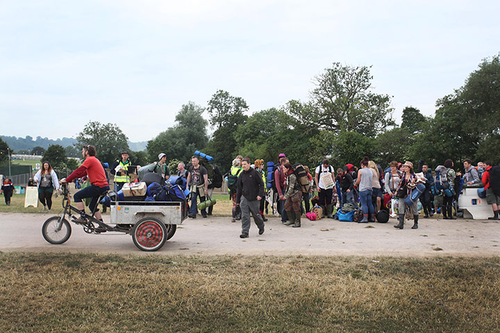 Glastonbury: Early arrivals Gate A