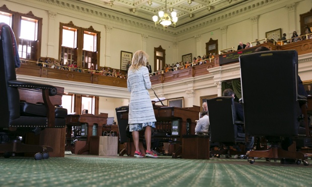Senator Wendy Davis came dressed for endurance, photographed here during her epic filibuster.