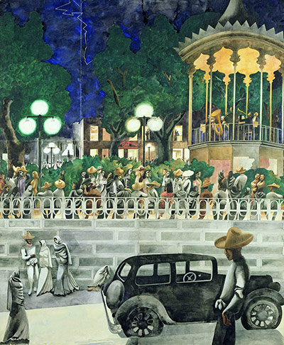 Mexico: Edward Burra, El Paseo, c. 1938