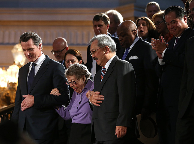 Gay marriage : Phyllis Lyon who was one of the first same-sex couple to be married in San 