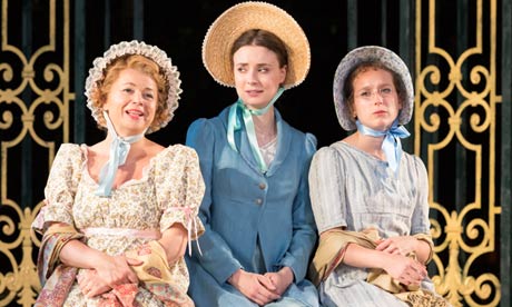 Rebecca Lacey as Mrs Bennet, Jennifer Kirby as Elizabeth Bennet and Leah Brotherhead as Mary Bennet.