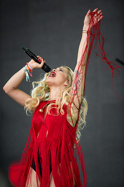 Glastonbury day one: Rita Ora on the Pyramid stage