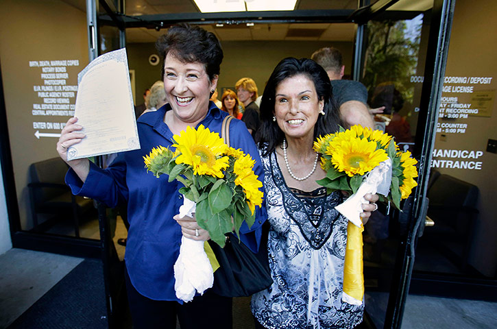 Same-sex weddings: Nicola Simmersbach andDiana Luiz