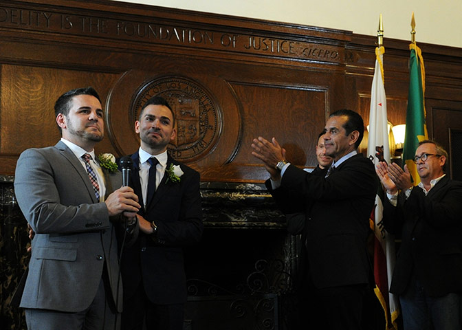 Same-sex weddings: Paul Katami and Jeff Zarillo
