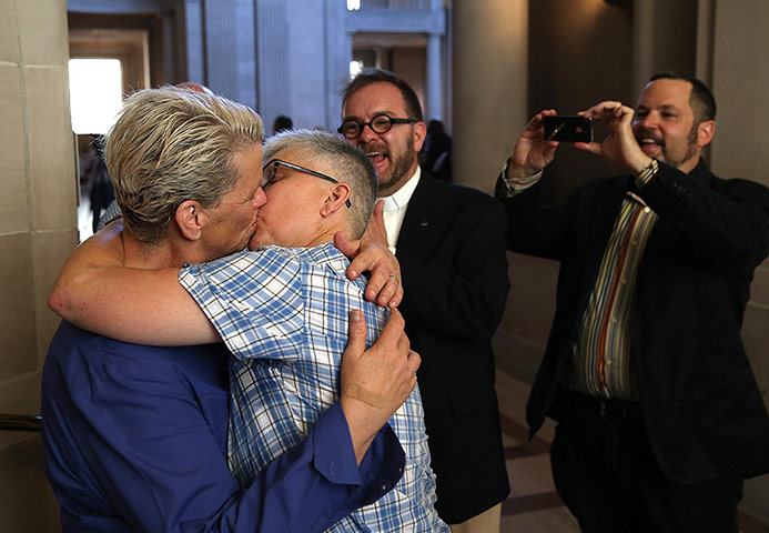 Same-sex weddings: Suzanne Hufft and Val Robb