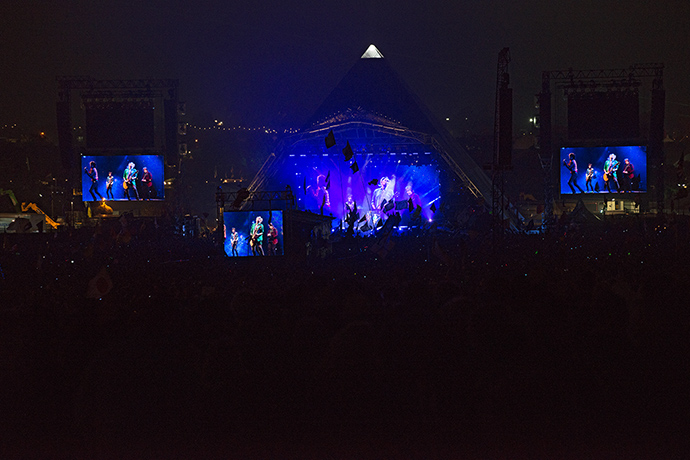 Rolling Stones: Rolling Stones at the Pyramid stage with big screens
