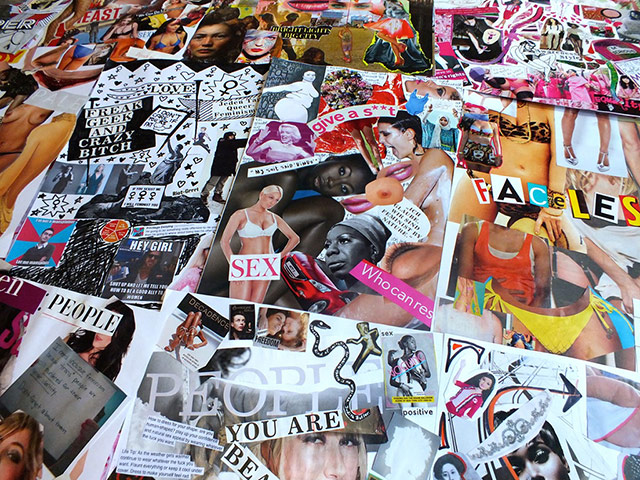 Student feminism: magazine collage