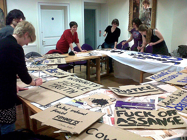 Student feminism: womcam protest assange