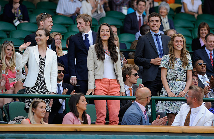 tom wimbo day 6: Olympic gold medallists in the Royal Box at Wimbledon