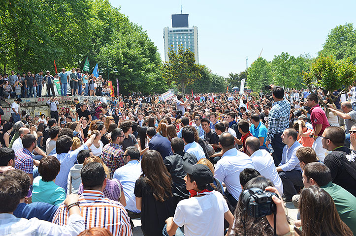 Turkey protests day five: People in Gezi park