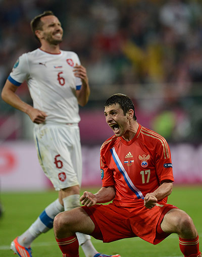 Under 21s: Russian midfielder Alan Dzagoev 