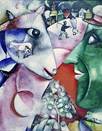 Marc Chagall: I and the Village, 1911. Oil on Canvas 