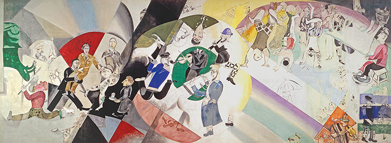 Marc Chagall: Introduction to the Jewish Theatre, 1920. Tempera, gouache and opaque white