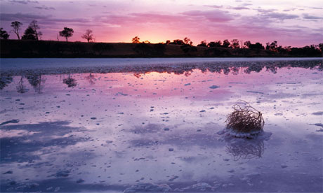 The Pink Lakes, Wimmera, western Victoria, Australia