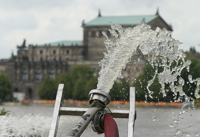 flooding: Floods Hit Germany: Elbe And Saale