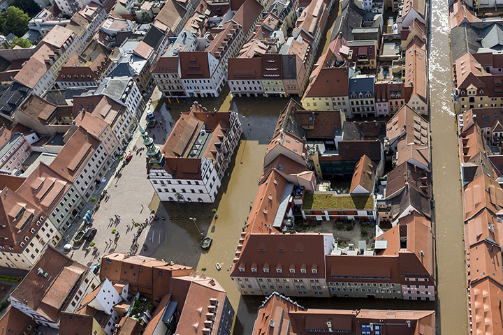flooding: Flooding in Saxony, Germany - 05 Jun 2013