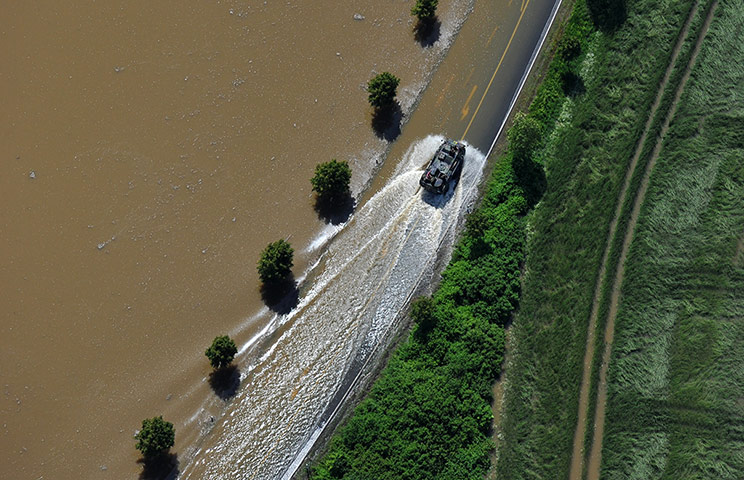 flooding: Floods in Saxony - Strehla