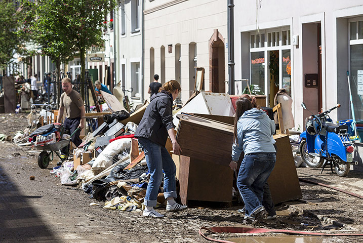 flooding: Flooding in Saxony, Germany - 05 Jun 2013
