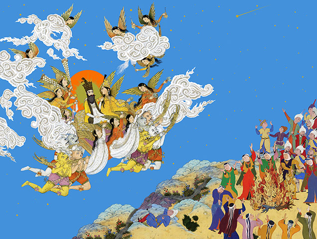 Tehran Bureau: King Jamshid celebrates the new year on his flying throne 