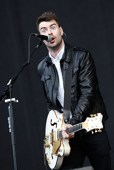 Stone Roses: Liam James Fray of The Courteeners performs at Finsbury Park 