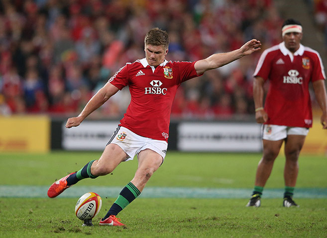British & Irish Lions v Reds: Owen Farrell takes penalty