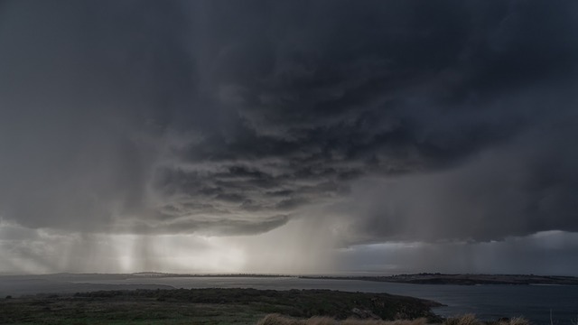 Australian Autumn: Storm cloud over Phillip Island, Victoria