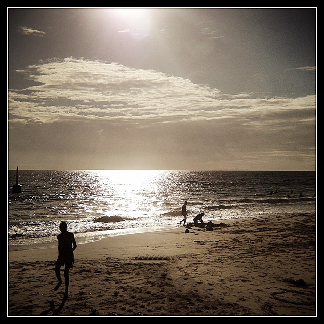 Kids on Cottesloe beach