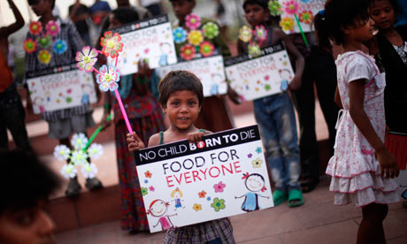 New Delhi demonstration against hunger