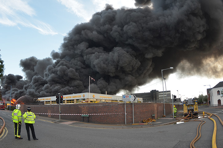 Smethwick fire: Smoke from the blaze is visible from up to 18 miles away in Lichfield