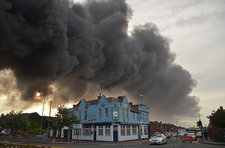 Smethwick fire: A large plume of smoke rises, threatening to disrupt air travel